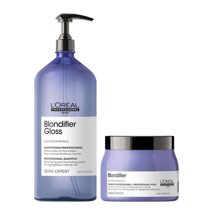 Serie Expert Blondifier Gloss Shampoo 1500ml & Masque 500ml by L'Oréal Professionnel