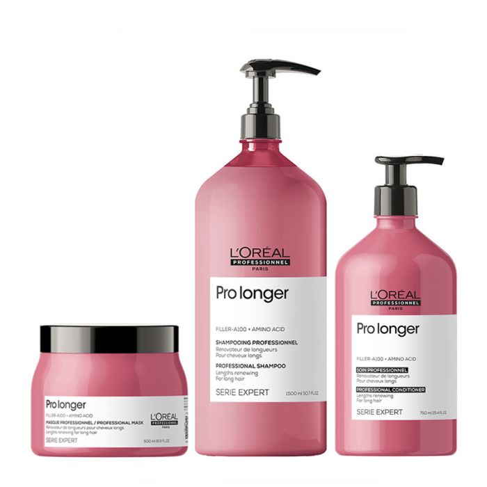 Serie Expert Pro Longer Shampoo 1500ml, Conditioner 750ml & Masque 500ml by L'Oréal Professionnel