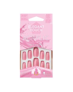 Elegant Touch False Nails Acrylic Rose Hibiscus