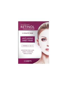 Retinol Vitamin A 15 Minute Sheet Mask Pack of 5